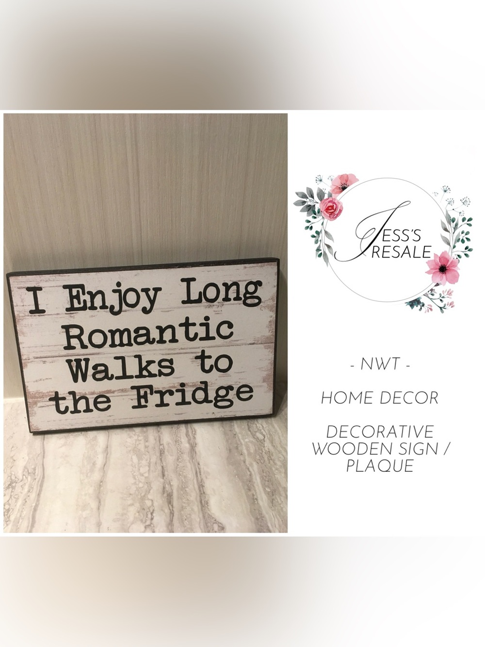 HOME / KITCHEN DECOR - NWT - DECORATIVE WOODEN SIGN / PLAQUE